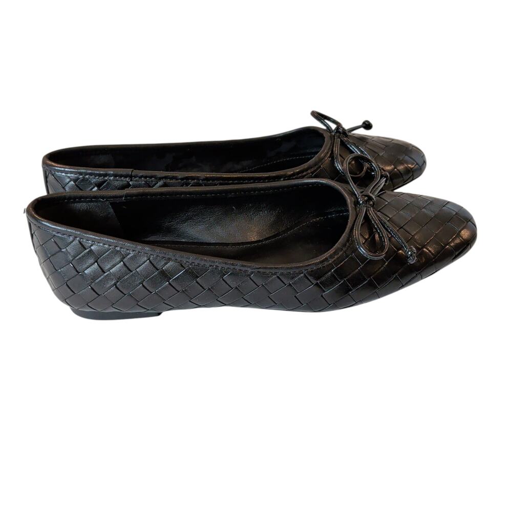 NIB Schutz Evereve Women's Sz 6 Arissa Woven Ballet Flat Slip On Leather Shoes - Picture 9 of 10